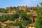 Perugia, Italy - Panoramic view of the Perugia historic quarter with medieval houses and academic quarter of University of Perugia
