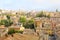 Perugia old city panoramic view of the roofs of historic quarter with medieval houses, Italy