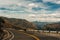 Peruvian Andean landscape, serpentine road to Huaraz.