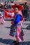 Peruvian child in a colorful traditional costume during an ancient religious ceremony of Inti Raymi