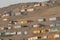 PERUVIAN DESERT poverty house slum near Arequipa Peru.