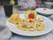 Peruvian food, `tortilla de mariscos` seafood omelette