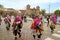 Peruvian Parade in Stunning Traditional Outfits Held on May 6th, 2018 on Plaza de Armas, Cusco, Peru