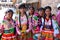 Peruvian teenage girls in Traditional Clothing