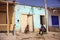 Peruvians very poor boys in front of their homes