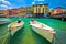 Peschiera del Garda colorful harbor and boats view