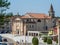 Peschiera del Garda, Italy. View of the San Martino church from the square of Ferdinando di Savoia