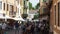 Peschiera del Garda, Italy. Views of the pedestrian center of the touristic village. Garda lake