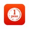 Peso icon digital red