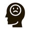 pessimistic person icon Vector Glyph Illustration