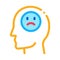 Pessimistic person icon vector outline illustration