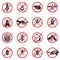 Pest Animals Flat Icons