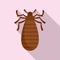 Pest bug icon, flat style