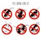 Pest control icons set