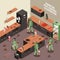 Pest Control Isometric Illustration