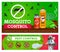 Pest control, mosquito disinsection vector banners