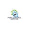 Pest control service logo concept. Prevention, extermination and disinfection of the house from insects, fungi and small