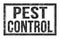 PEST CONTROL, words on black rectangle stamp sign