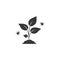 Pest plant icon, damage crop for aphid attack, harmful insect, tick or bug, editable stroke vector