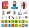 Pest, poison, personnel and equipment cartoon,flat icons in set collection for design. Pest control service vector
