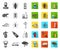 Pest, poison, personnel and equipment mono,flat icons in set collection for design. Pest control service vector symbol