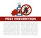 Pest prevention means informative poster with sample text