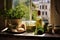 pesto ingredients on a sunlit windowsill