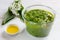 Pesto with wild garlic in a jar