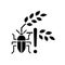 Pests danger black glyph icon