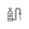 Pests repellent pump bottle line icon