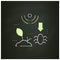 Pests and weeds elimination chalk icon