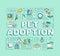 Pet adoption word concepts banner