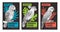 Pet bird food packaging design set