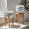 Pet Bowl Stand. Simple Elegance in Bright Surroundings. Ai generated