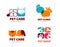 Pet Care, Vet Clinic And Pet Shop Logos