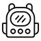 Pet carrier backpack icon outline vector. Pet carrier box