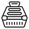 Pet carrier icon outline vector. Carry transportation cage