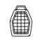 Pet carrier vector icon. Container for carrying animals cat, dog. Box for travel, going to the vet, transportation