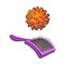 Pet, cat, dog accessories - hair grooming brush, rubber spiked ball