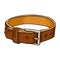 Pet, cat, dog brown leather collar with metal buckle