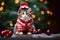 Pet Cat Feeling Festive In A Cozy Christmas Sweater