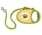 Pet dog lead. Pet retractable cord leash with carabiner. Fashionable pet accessory. Pet shop.