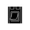 Pet doors black glyph icon