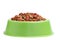 Pet Food Bowl Isolated White on Background