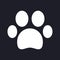 Pet friendly dark mode glyph ui icon