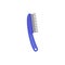 Pet grooming brush with handle flat cartoon vector illustration isolated.