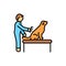 Pet grooming color line icon. Dog training.