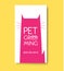 Pet grooming label with cat silhouette. Pet care services logo.