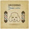 Pet grooming salon design vintage background