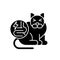 Pet IBD black glyph icon